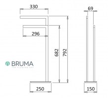 TOALLERO DE PIE BRUMA